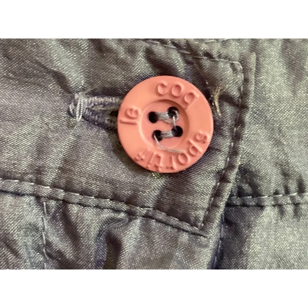 Vintage Le Coq Sportif Blue Nylon‎ Shorts Size 10 Women with Pockets